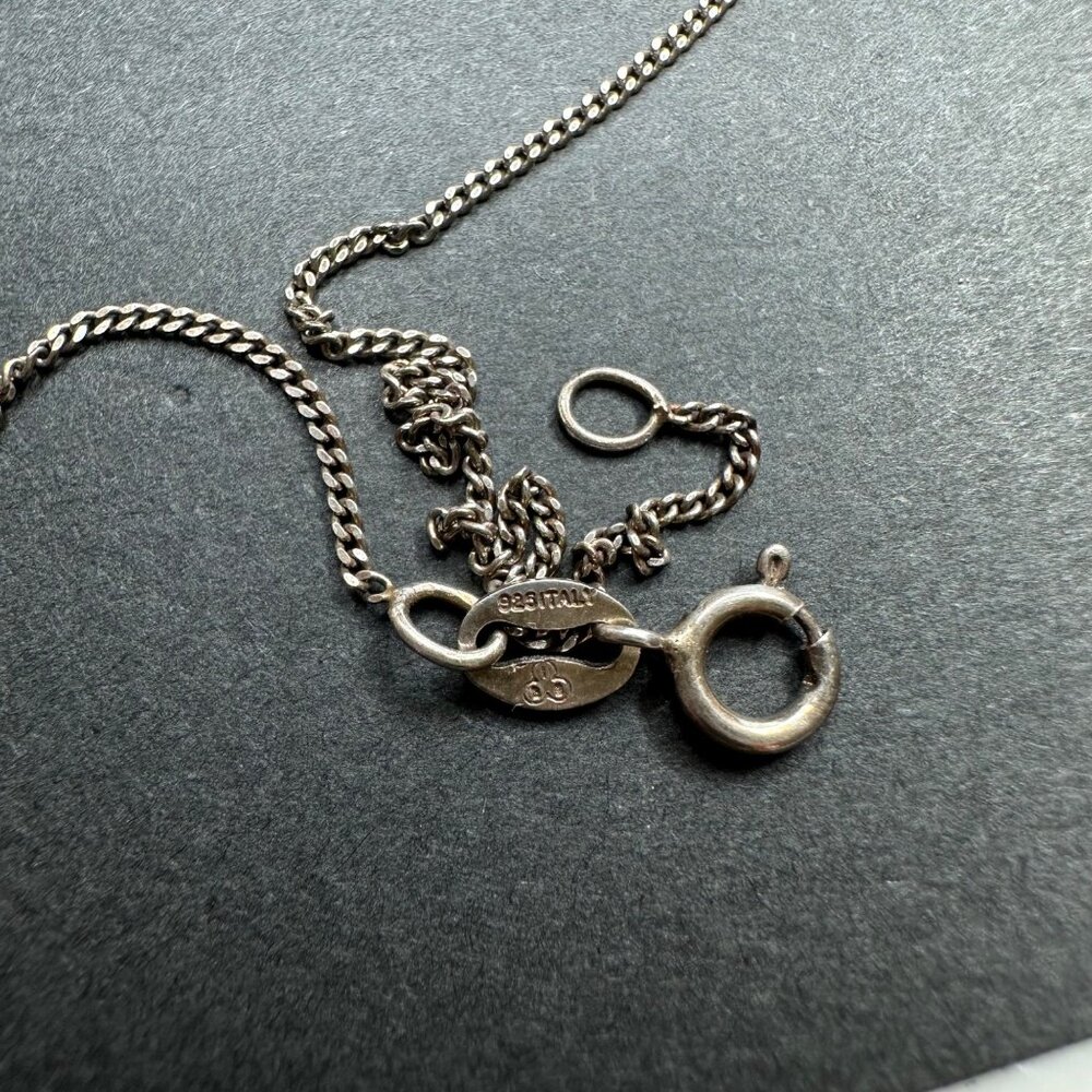 Baroni 925 Sterling Silver Stamped Lotus Flower Pendant Sterling Chain Necklace - Picture 5 of 8
